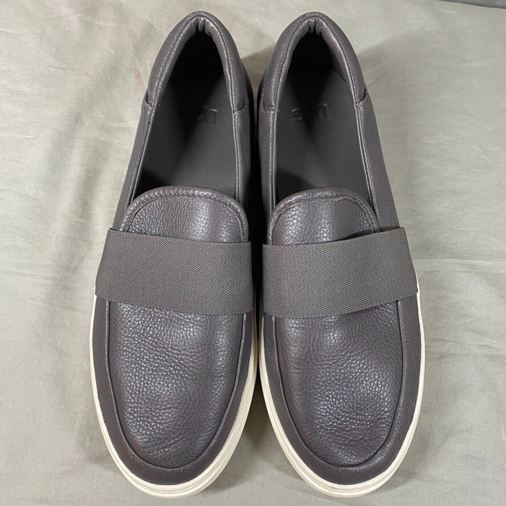 UGG Chayze Women's 10 Leather Platform Slip-On Flat Gray Loafer Sneaker Comfort - Picture 4 of 8